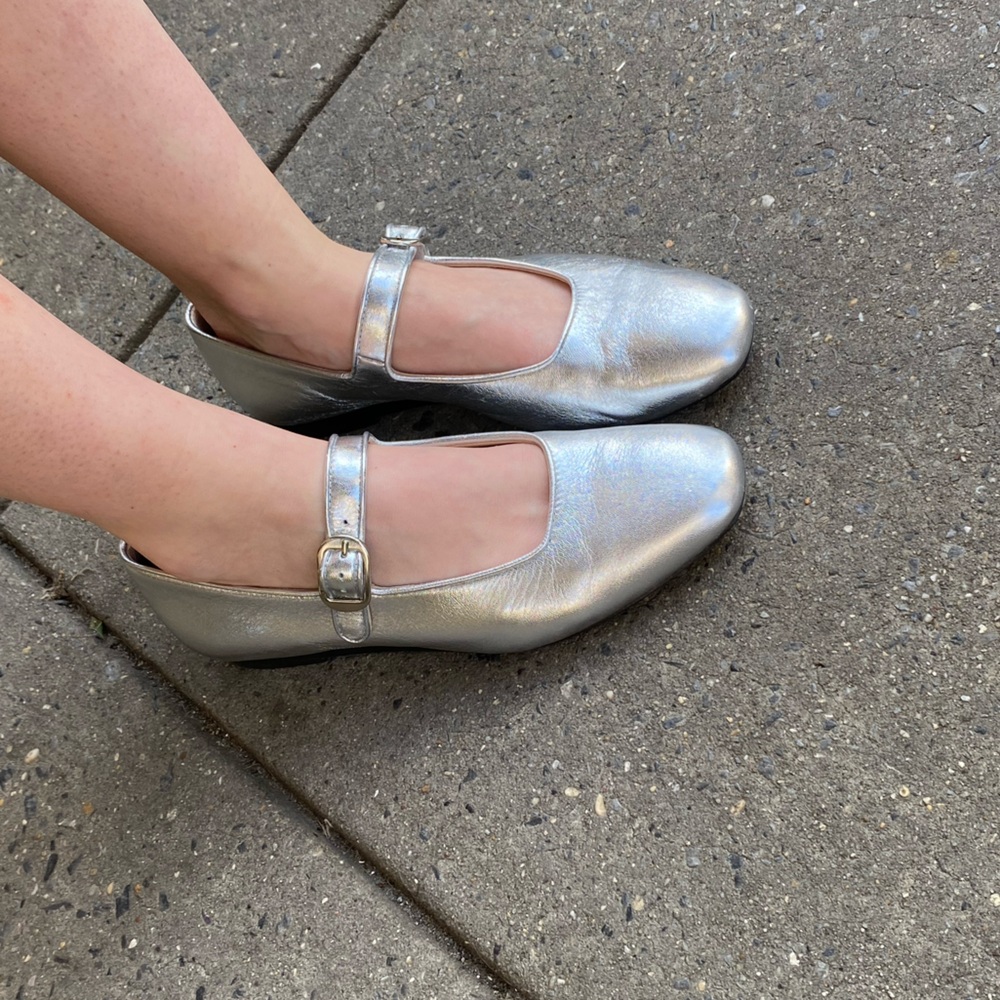 Le Monde Béryl silver mary jane flats
